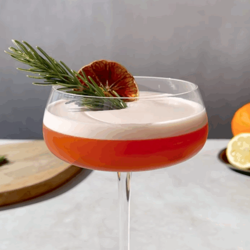 Smoked Rosemary Negroni Sour