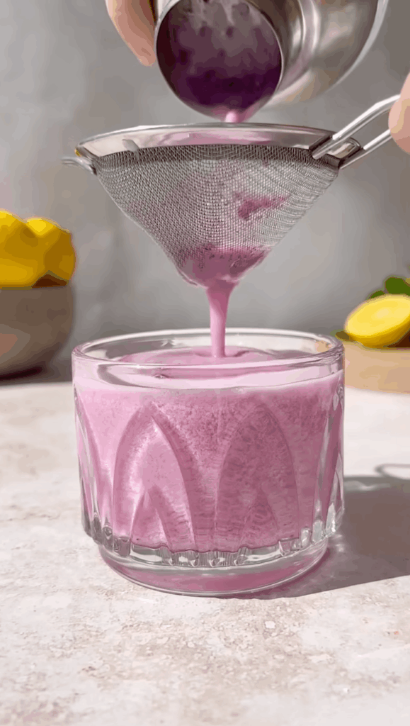 straining greek yogurt gin smash