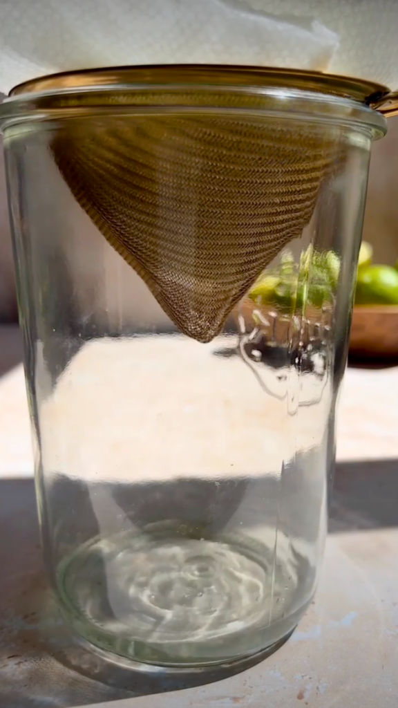 clarifying a cocktail
