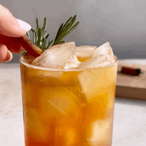 Smoked apple whiskey tonic