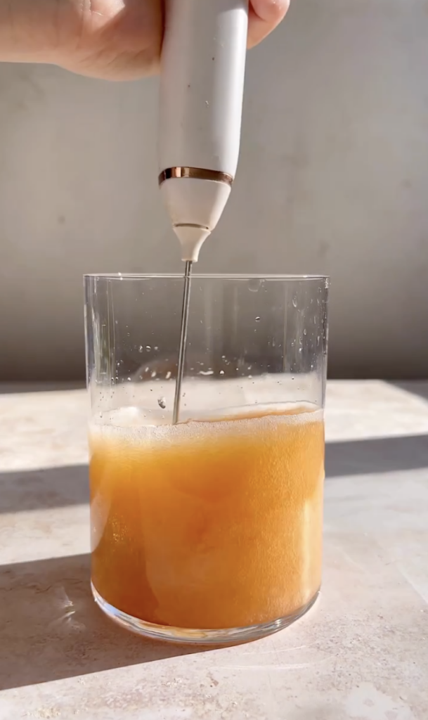 frothing citrus fizz mocktail
