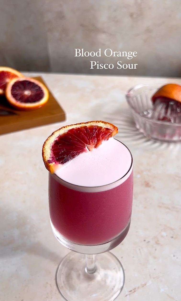 Blood Orange Pisco Sour