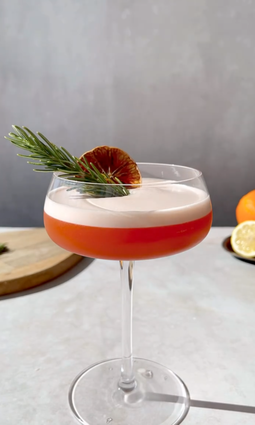 Smoked Rosemary Negroni Sour