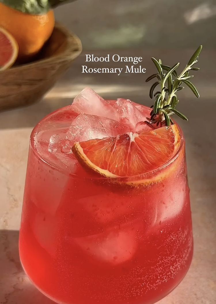 Blood Orange Rosemary Mocktail Mule