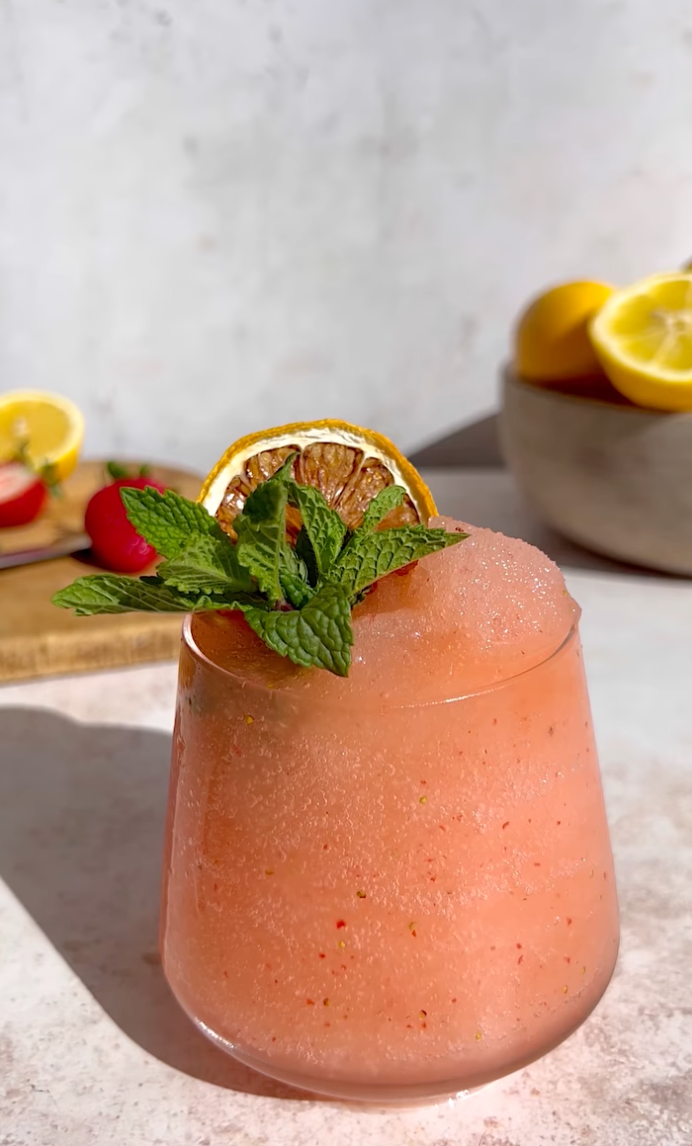 Frozen Strawberry White Wine Spritzer