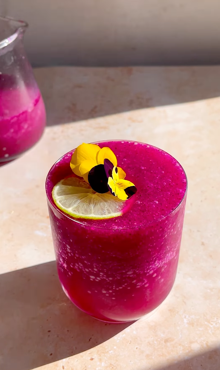 Frozen Dragonfruit Margarita (for two)