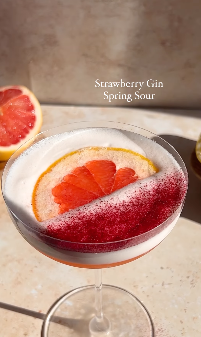  Strawberry Aperol and Grapefruit Gin Sour