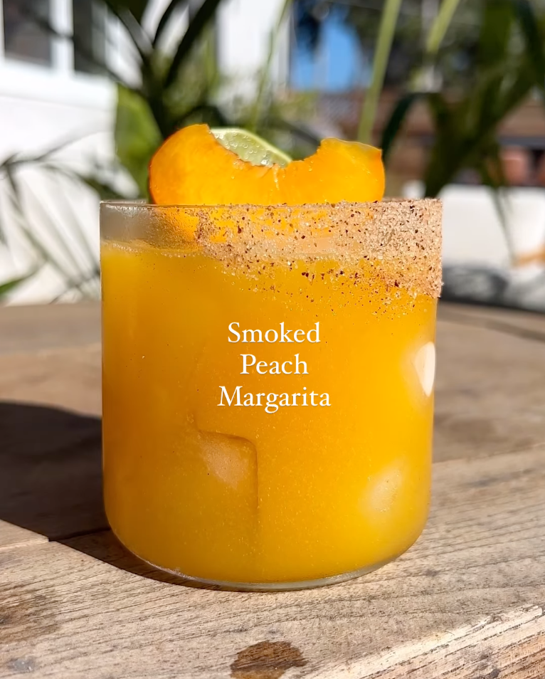 Smoked Brown Sugar Peach Margarita