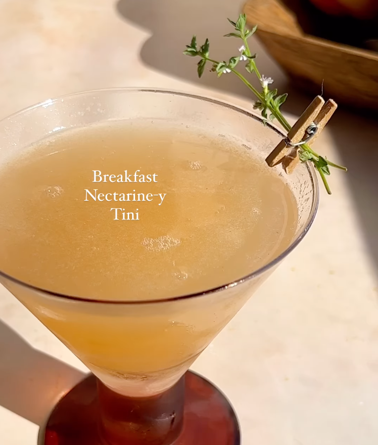 Nectarine-y Breakfast Martini