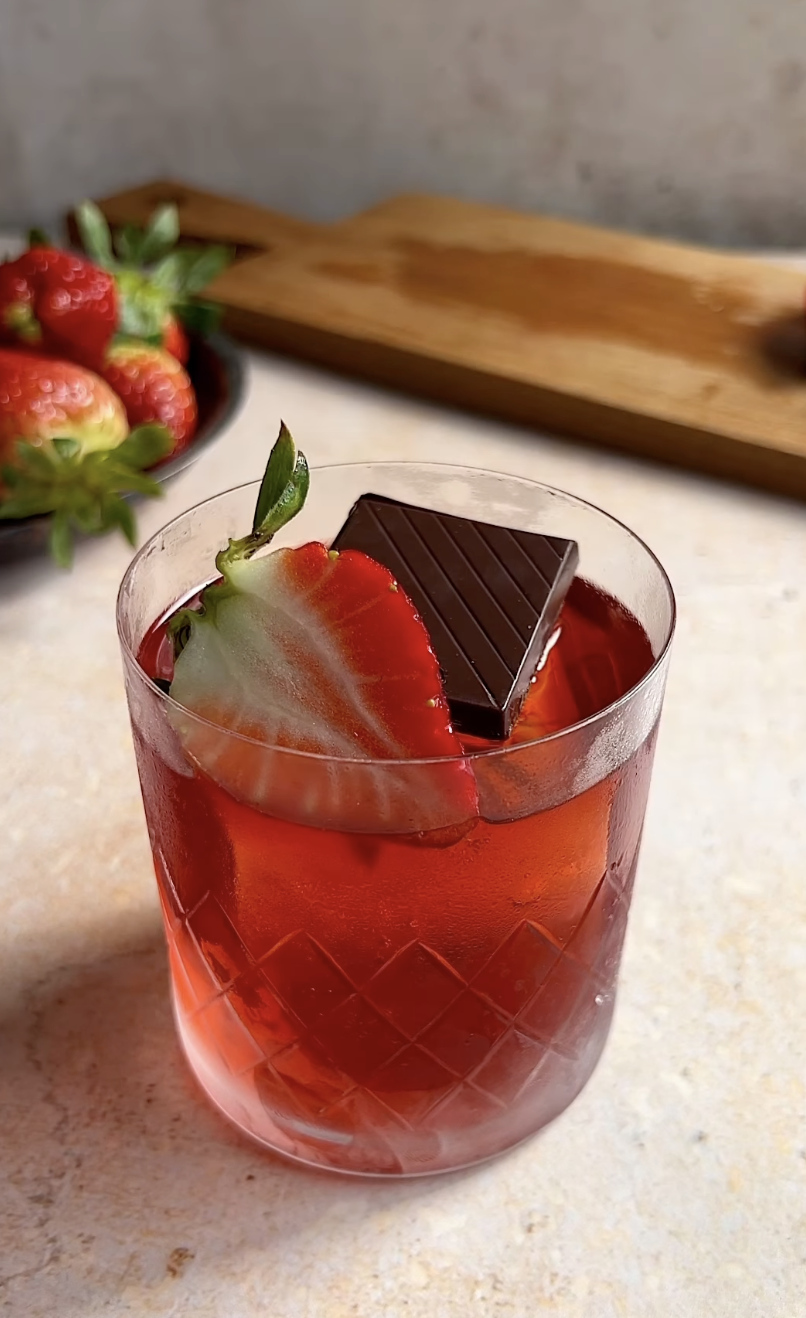 Chocolate Strawberry Negroni