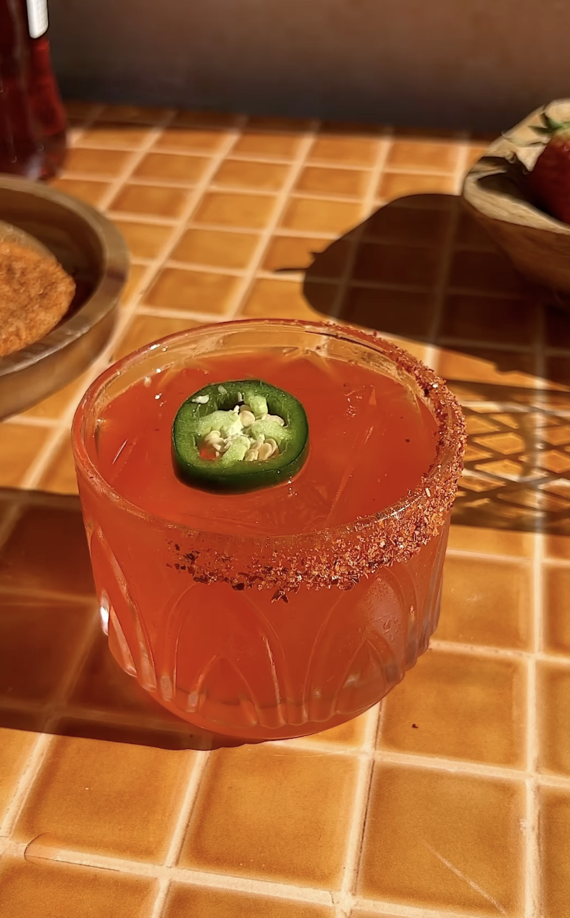 Spicy Strawberry &amp; Aperol Margarita