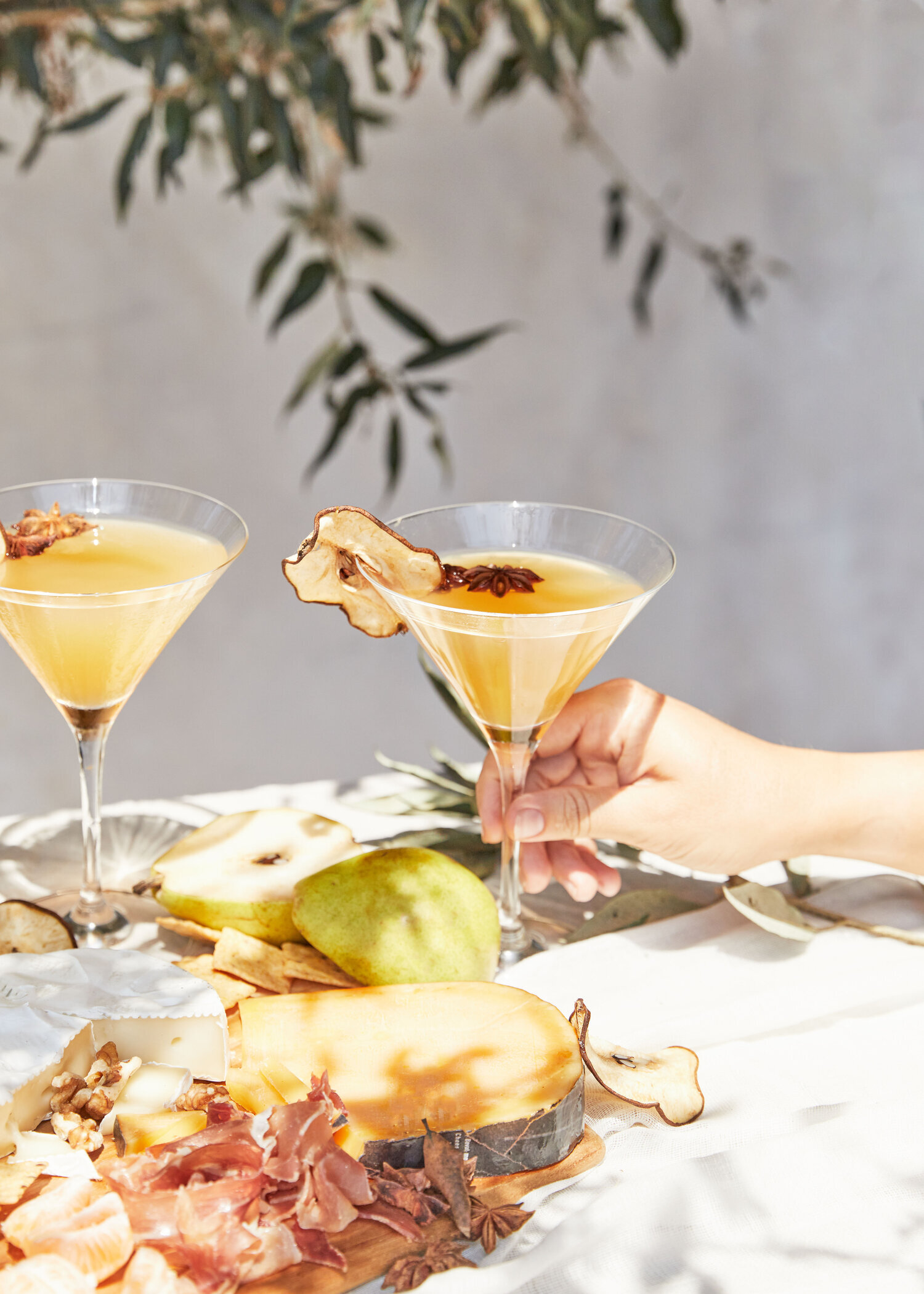 Poached Pear Tequila Spritz 