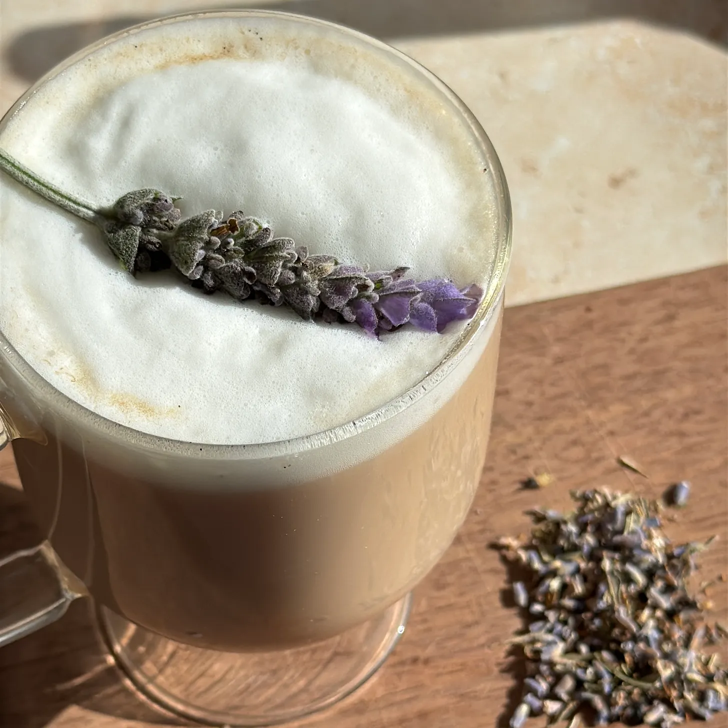 Smoked London Fog, with a Lavender & Vanilla Bean Honey Syrup