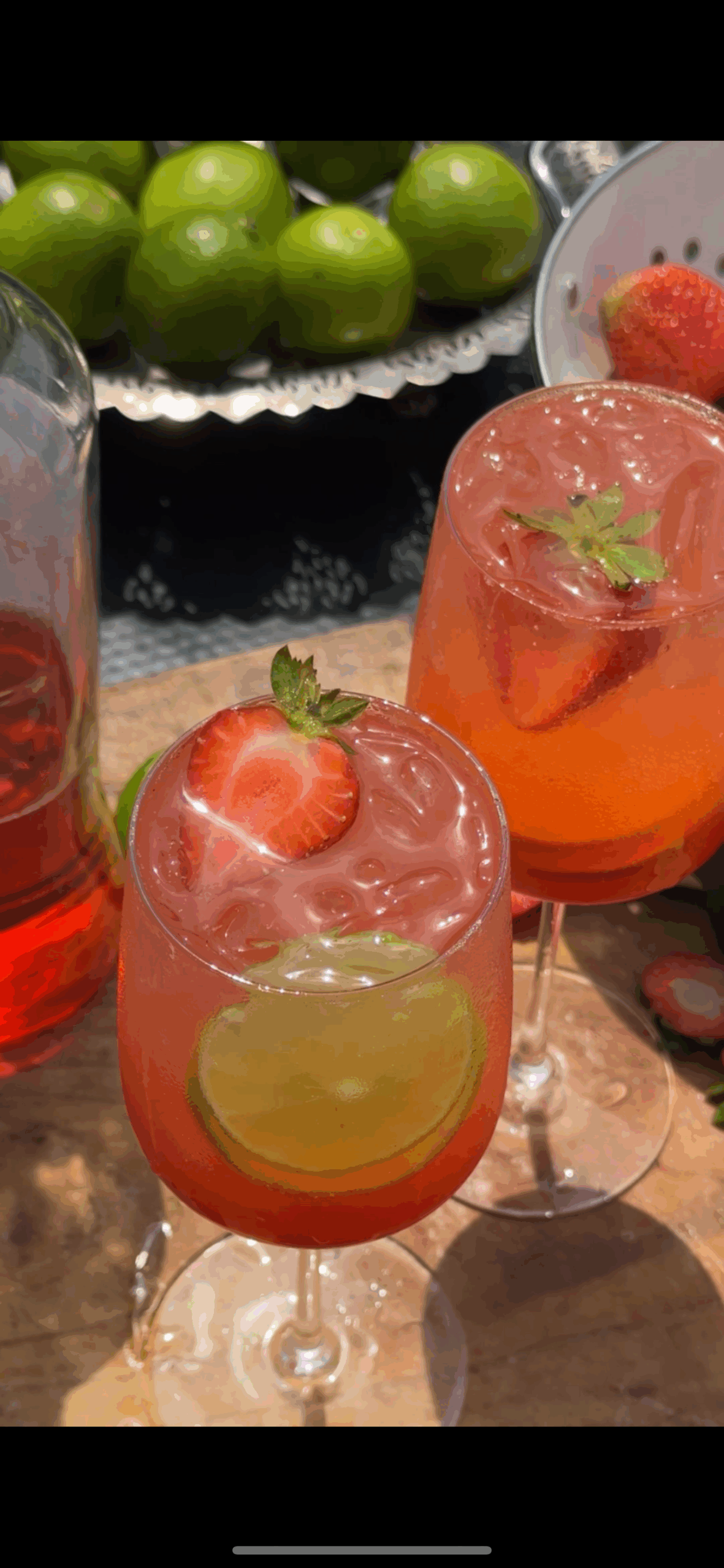 Tequila Aperol Spritz with Strawberry & Hot Honey
