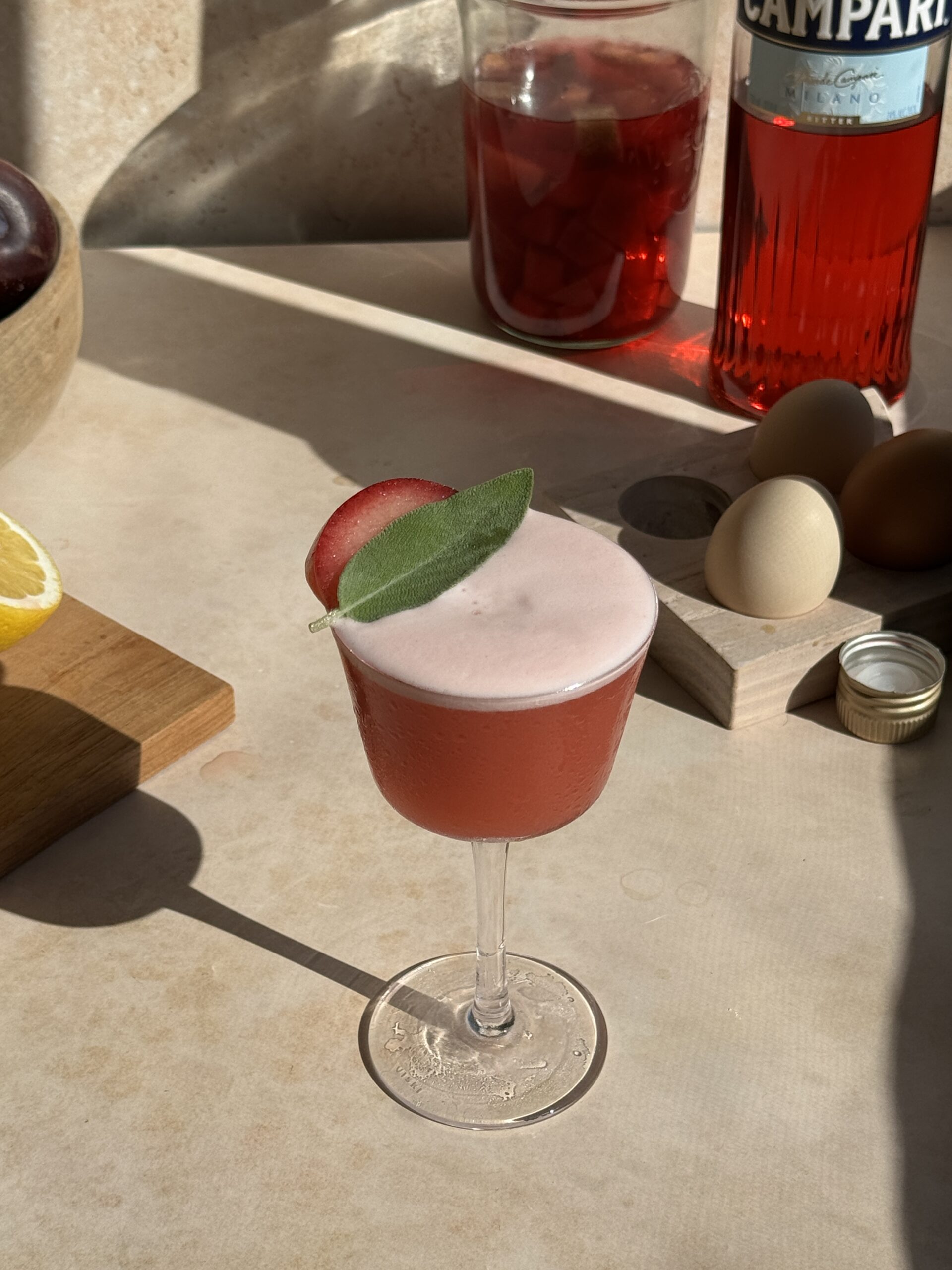 Plum Negroni Sour