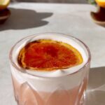 brulee blood orange whiskey sour