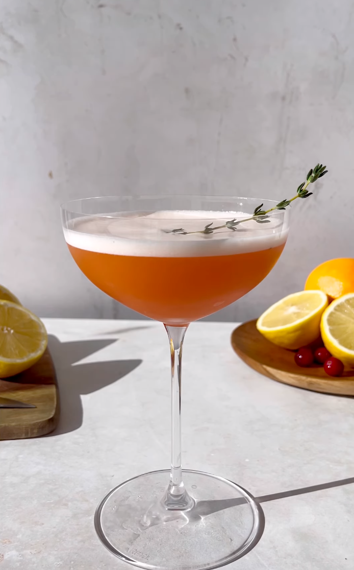 Holiday Aperol Gin Sour
