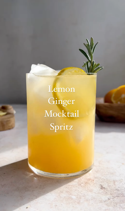 Lemon Ginger Mocktail Spritz by Join Jules