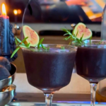 Morticia's black heart halloween cocktail