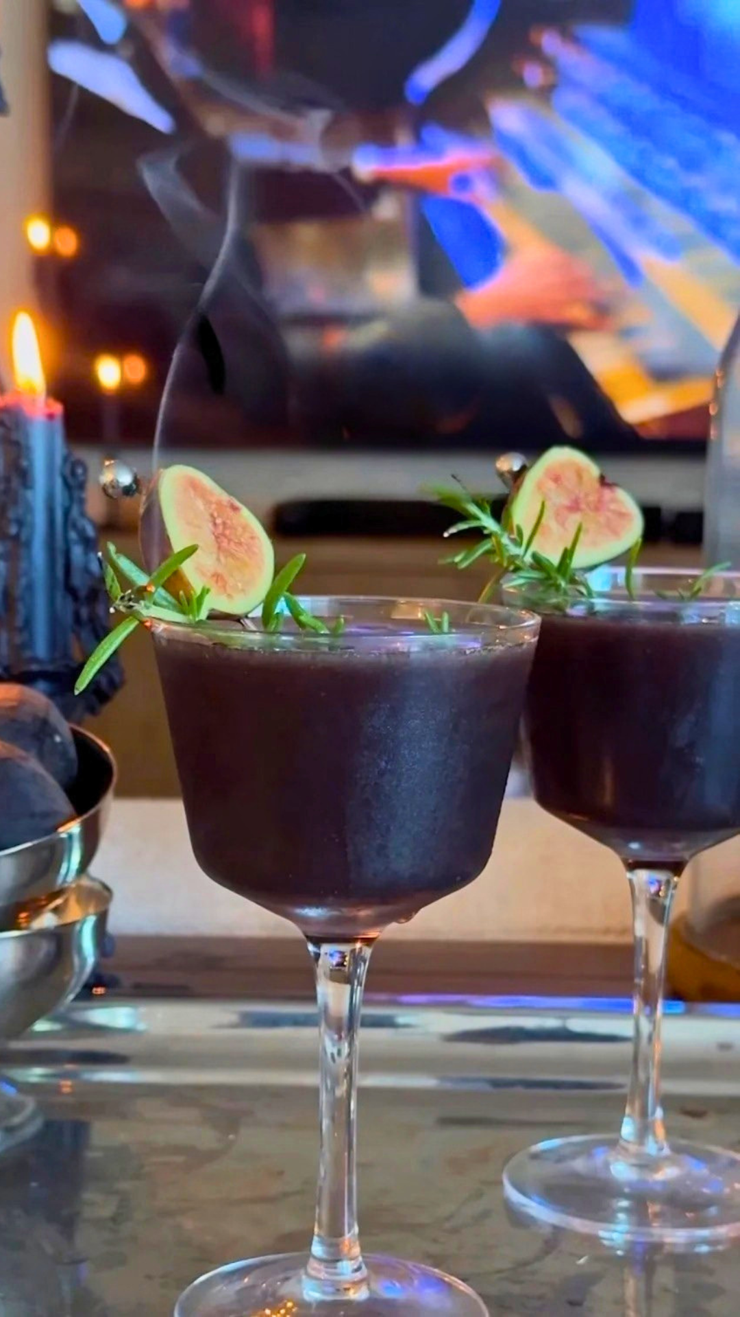 Morticia's black heart halloween cocktail