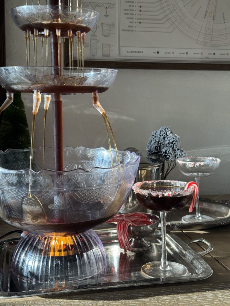 peppermint espresso martini fountain