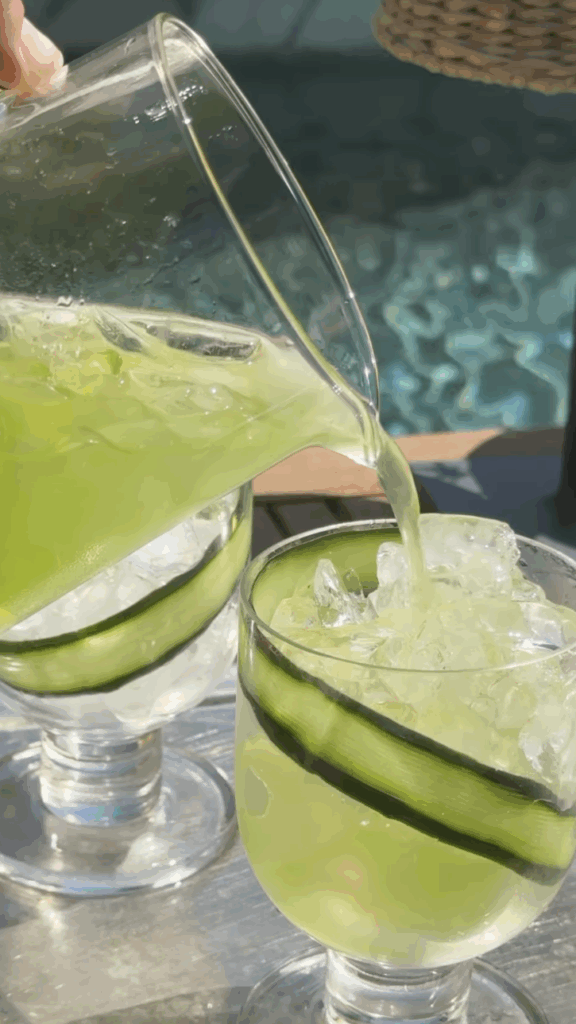 white linen cocktail