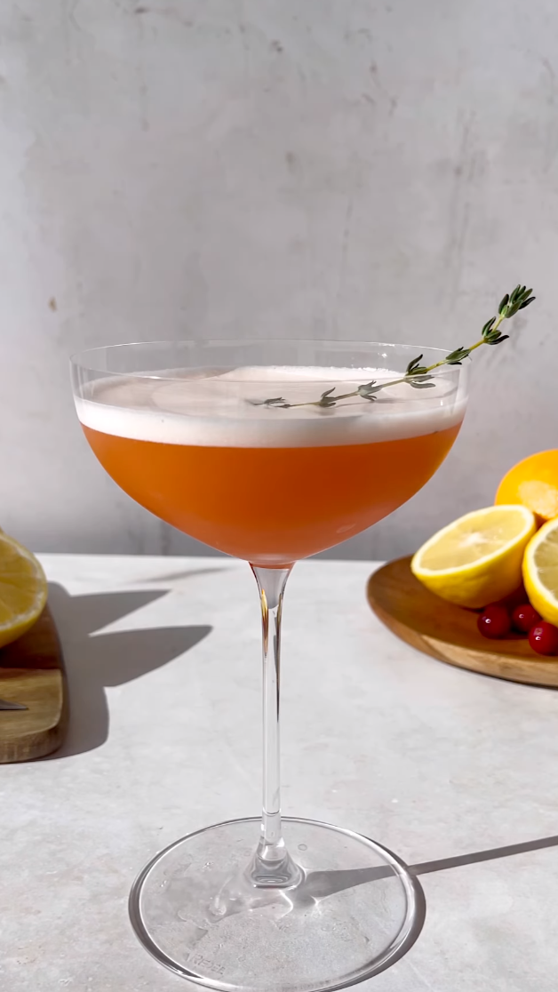 holiday aperol gin sour