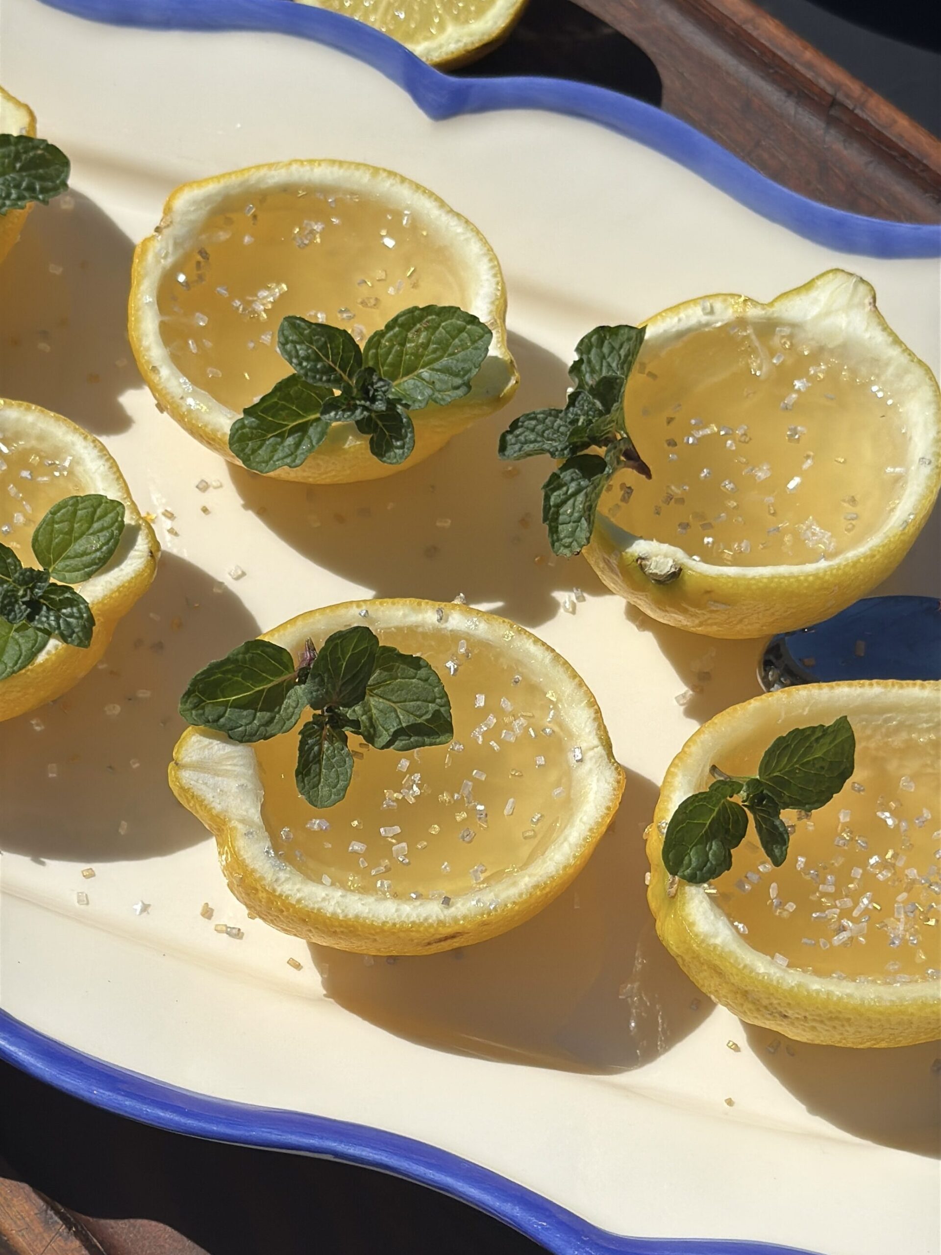 Irish whiskey sour lemon jello shots