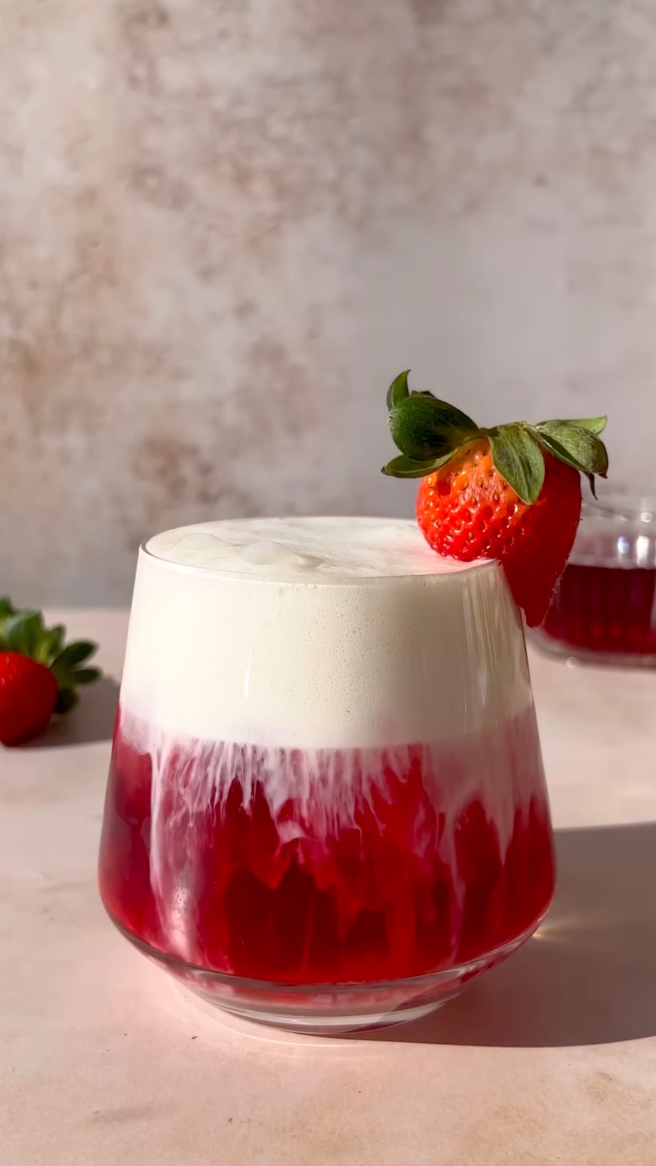 pink drink strawberry mocktail