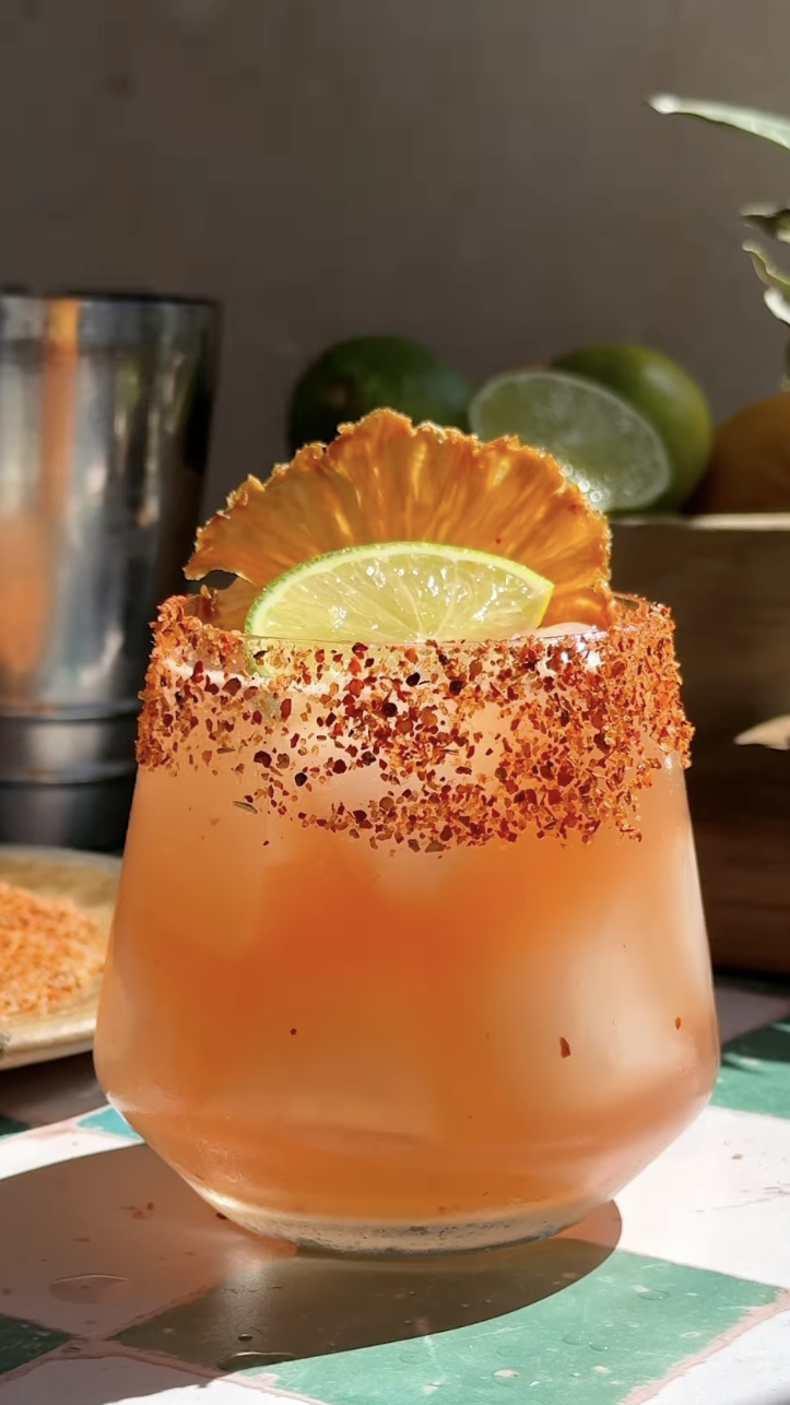 Prickly Pear Pineapple Mezcal Margarita