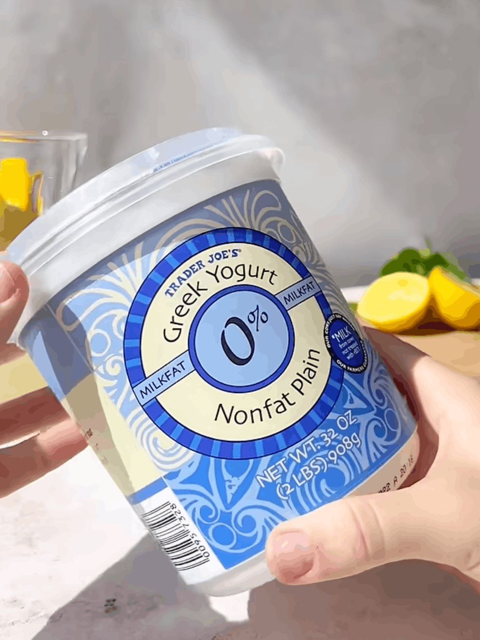 greek yogurt for a gin smash