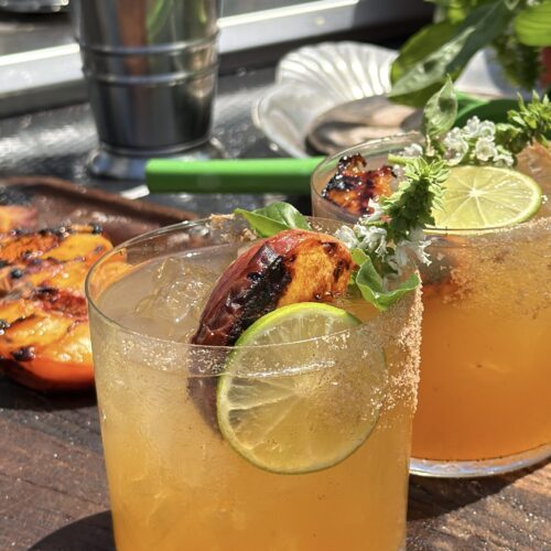 grilled peach margarita