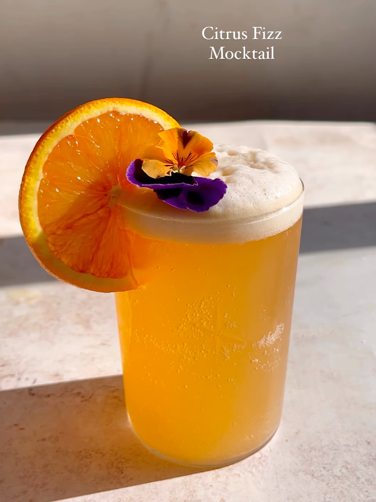 citrus fizz mocktail