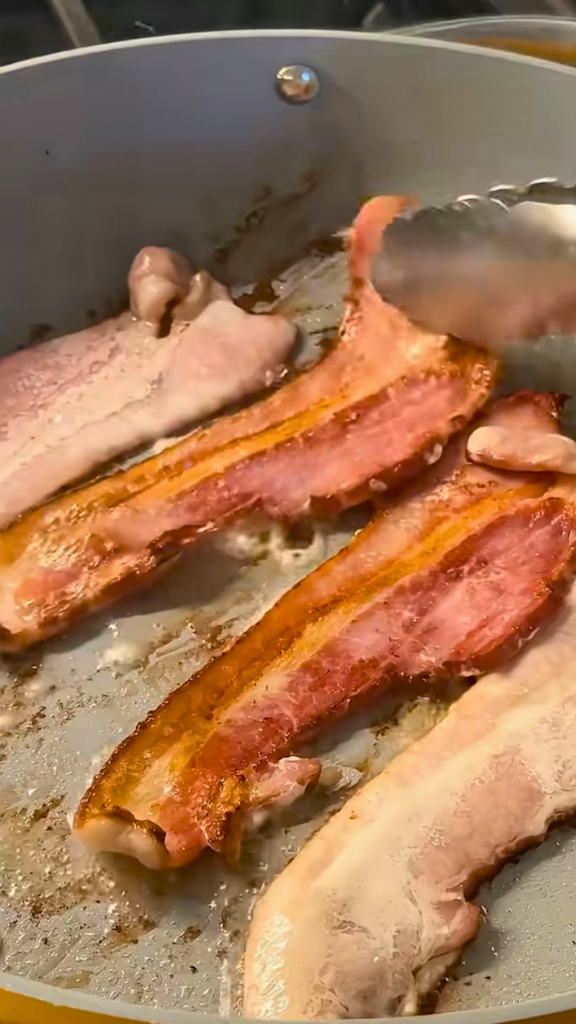 bacon frying