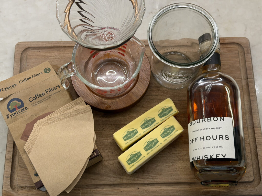 supplies needed to fat wash bourbon