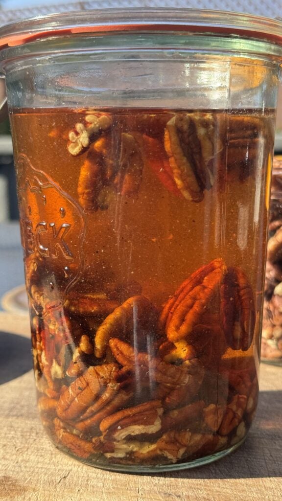 pecan infused bourbon