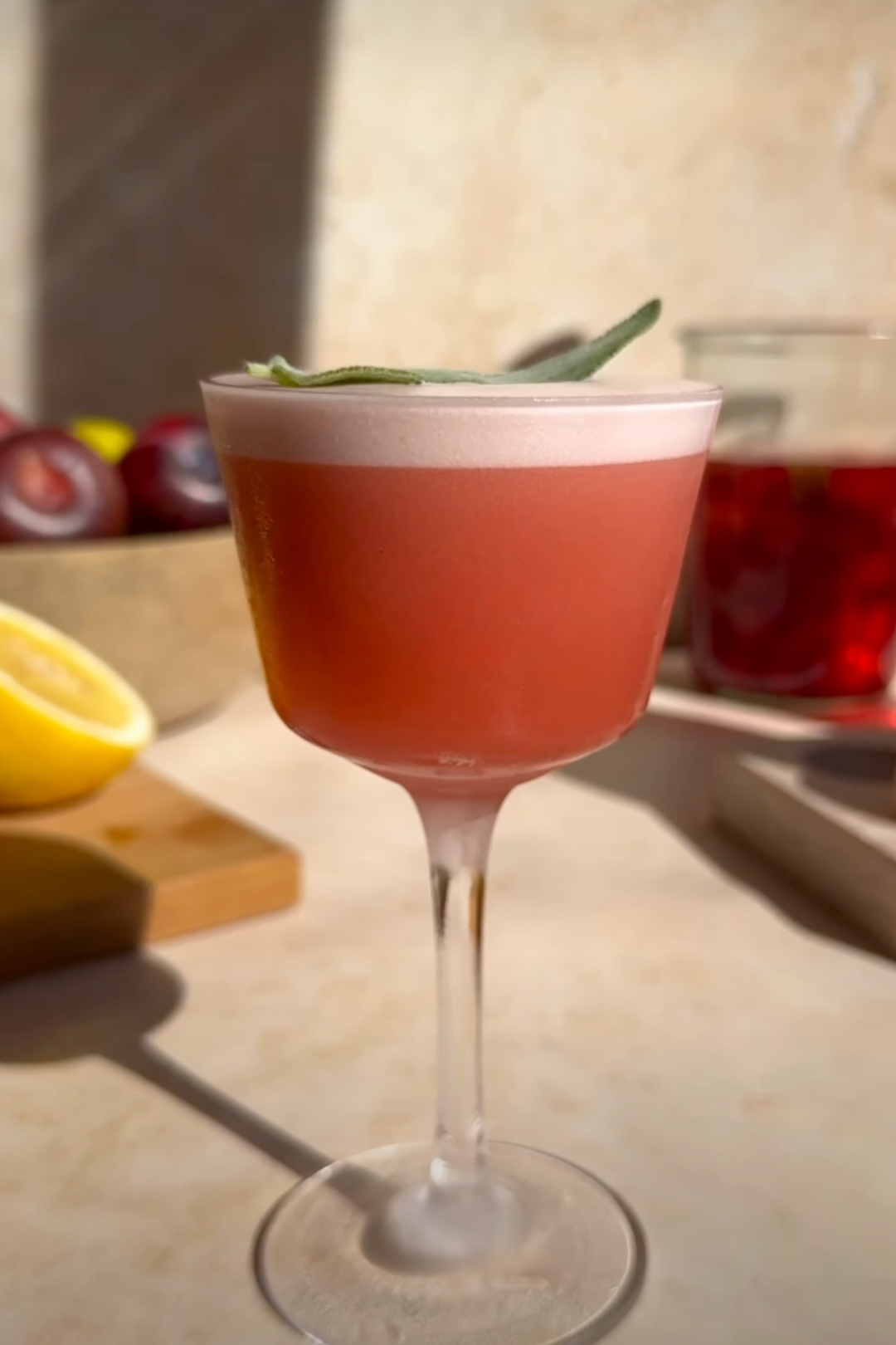 plum negroni sour