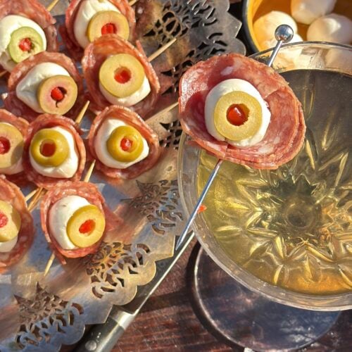 halloween salami eyeball appetizer